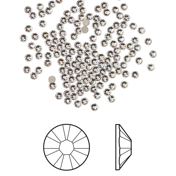 Flat back 1440pk crystal foil back, Crystal Passions® 1.7-1.9mm rose round SS5 2058 image number 0