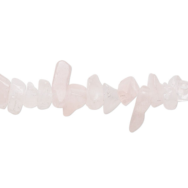 Bead 1pk rose quartz, natural, medium chip 32 inch image number 0
