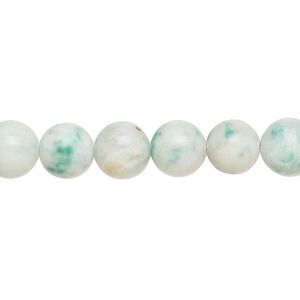 Ching hai "jade" 1pkg1, round bead natural 15 inch 7-9mm