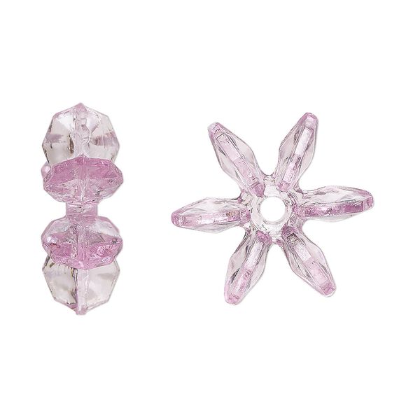 Bead, acrylic, transparent light purple, 18x7mm paddle wheel. Sold per pkg of 250. image number 0