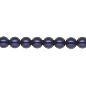 Pearl 200pk dark blue, Preciosa Czech crystal 6mm round