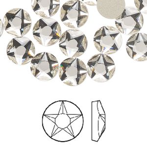 Flat back 144pk crystal foil back, Swarovski® 8.412-8.672mm round SS40 2100