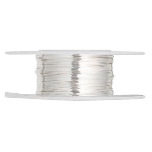 Wire, sterling silver-filled, dead-soft, round, 26 gauge. Sold per 10-foot spool.
