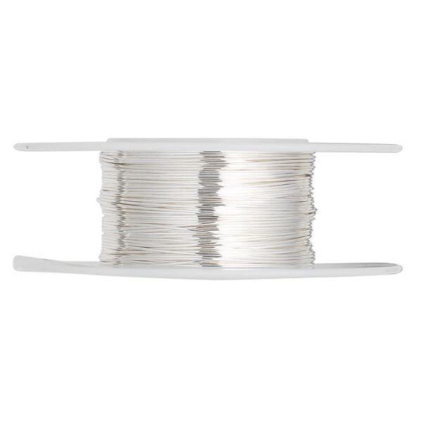 Wire, sterling silver-filled, dead-soft, round, 26 gauge. Sold per 10-foot spool. image number 0