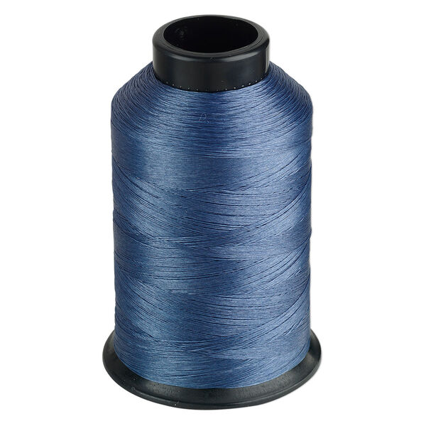 Thread, Nymo®, nylon, royal blue, size D. Sold per 3-ounce spool. image number 0