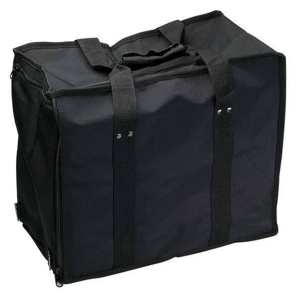 Jewelry tray carrying case, nylon / plastic / steel, black, 14 x 16 x 8-1/2 inches. Sold individually. image number 1