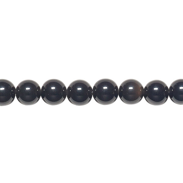 Bead, rainbow obsidian (natural), 6mm round, B grade, Mohs hardness 5 to 5-1/2. Sold per 15-1/2" to 16" strand. image number 0