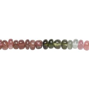 Multi-tourmaline 1pkg1, hand-cut rondelle bead natural 13 inch 3x2mm-5x3mm