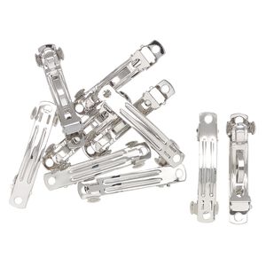 Hair clip, steel, 40x8mm. Sold per pkg of 10.