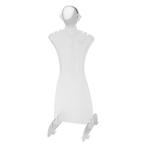 Display, necklace, acrylic, black and clear, 11-1/2 x 5 x 4 inches. Sold per pkg of 2.