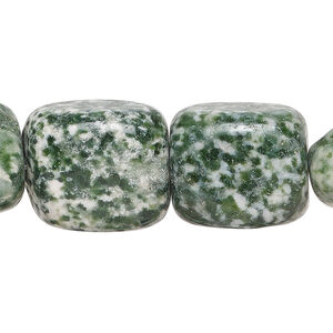 Tree agate 1pkg1, nugget bead natural, 15 inch medium to large