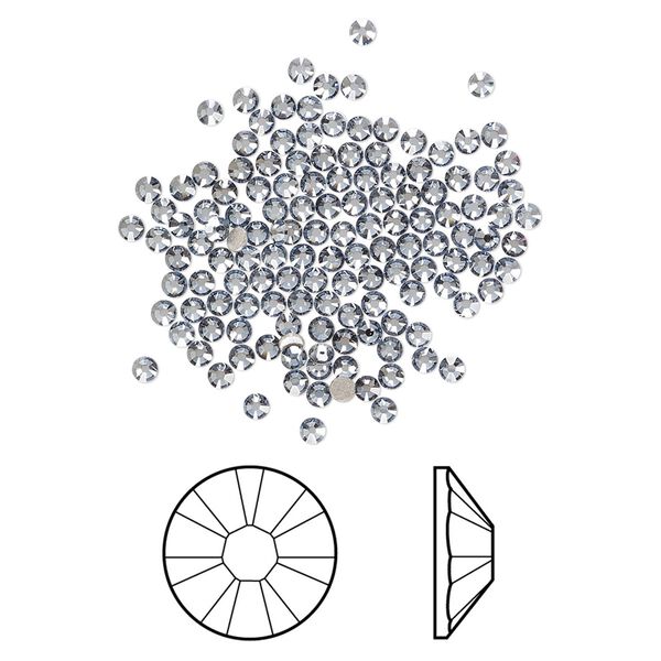 Flat back 1440pk crystal blue shade foil back, Swarovski® 1.7-1.9mm rose round SS5 2058 image number 0