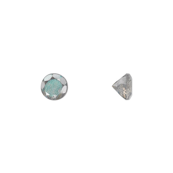 Gem, labradorite (natural), 6mm faceted round, A- grade, Mohs hardness 6 to 6-1/2. Sold individually. image number 0