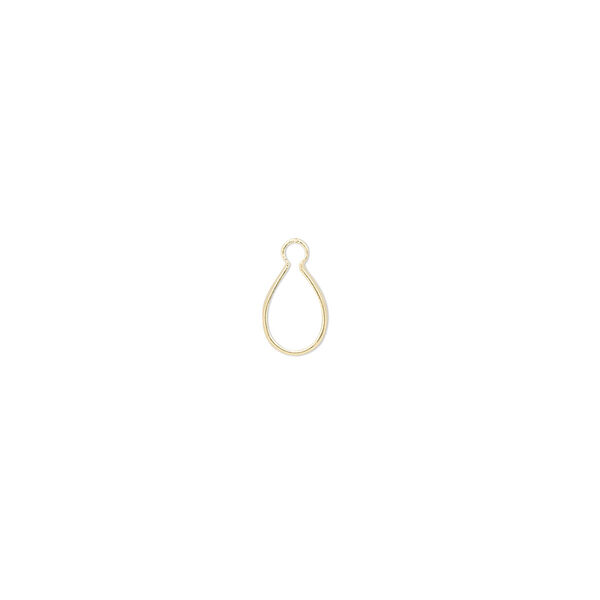 Drop, Wrap-Tite®, 14Kt gold, 6x4mm pear setting. Sold individually. image number 0