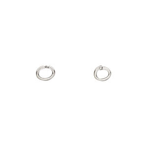 Loop Lock™, JBB Findings, antique silver-plated brass, 5x4mm oval. Sold per pkg of 4.
