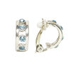 Earring mix, clip-on, Everyday Jewelry, imitation rhodium-finished "pewter" (zinc-based alloy) and glass, multicolored, 16mm. Sold per pkg of 3 pairs. image number 1