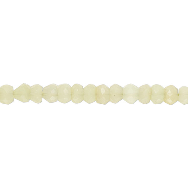 Bead, sea green "onyx" (dyed), 5x2mm-6x4mm hand-cut faceted rondelle, B- grade, Mohs hardness 6 to 6-1/2. Sold per 13-inch strand. image number 0