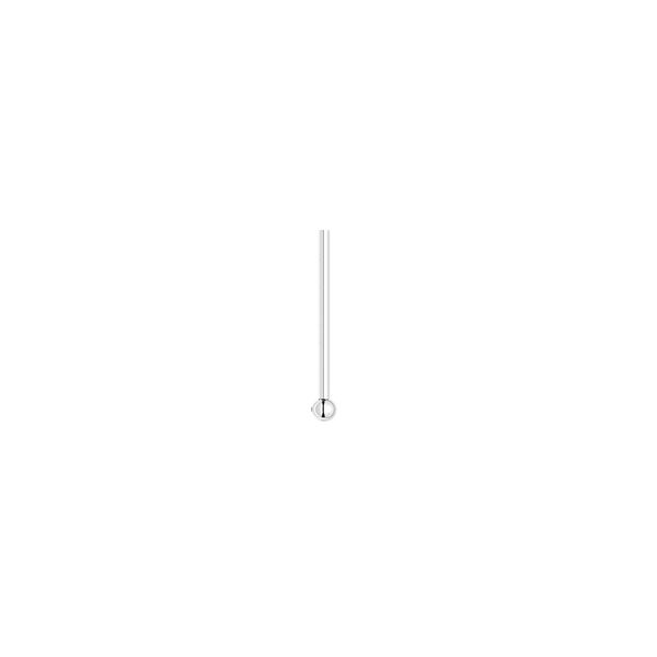 Head pin, sterling silver, 1/2 inch with 1.5mm ball, 22 gauge. Sold per pkg of 10. image number 0
