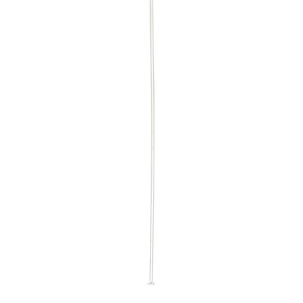 Head pin, silver-plated brass, 2 inches, 24 gauge. Sold per pkg of 500. image number 0