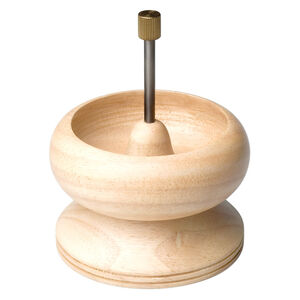 Tool, Speedy Stringer&trade; 1pkg1, beechwood, 5.75x4 inches overall, 4x1.375 inches bowl, includes "J" needle