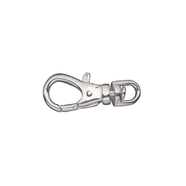 Clasp, lobster claw, sterling silver, 19x9mm with swivel. Sold individually. image number 0