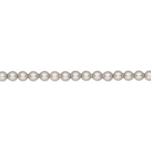 Pearl 1000pk platinum, Swarovski® 3mm round 5810