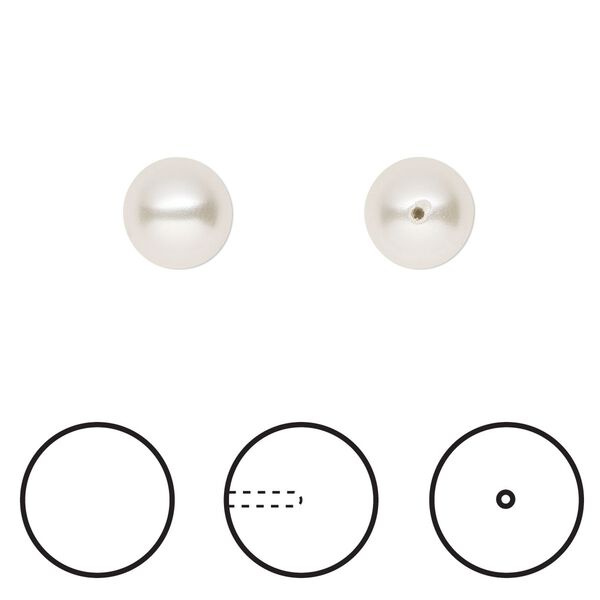 Pearl 50pk white, Crystal Passions® 8mm round 5818 image number 0