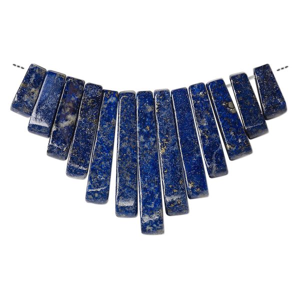 Lapis lazuli 1pkg13, fan focal natural 26x10mm-29x12mm image number 0