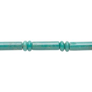 Turquoise 1pkg1, southwest tube / rondelle bead 15.5-16 inch 14x5mm / 5x2mm