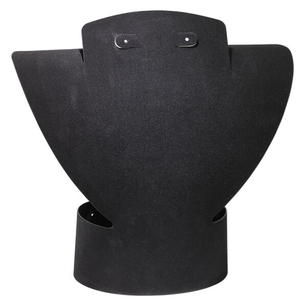 Display, foldable, necklace and earring, acrylic, flocked black, 8-3/4 x 8-1/2 x 3-1/2 inches assembled. Sold individually. image number 1