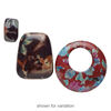 Magnesite 1pkg3, silk-screened mixed shape bead / focal mix 18x13mm-60x55mm image number 1