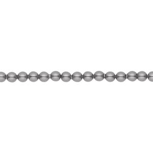 Pearl 1000pk dark grey, Swarovski® 3mm round 5810