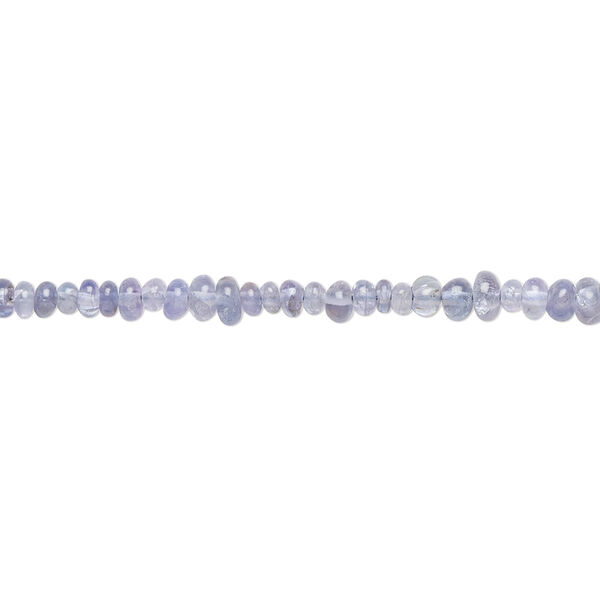 Bead, tanzanite (natural), 2x1mm-4x3mm hand-cut rondelle with 0.4-0.6mm hole, B- grade, Mohs hardness 6 to 7. Sold per 13-inch strand. image number 0