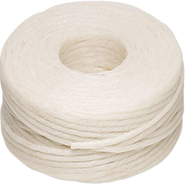 Cord, 4-ply waxed linen (natural), 0.5-0.8mm, 40-pound test. Sold per 50-yard spool. image number 0
