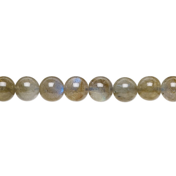 Bead, labradorite (natural), 6mm round, B grade, Mohs hardness 6 to 6-1/2. Sold per 15-1/2" to 16" strand. image number 0