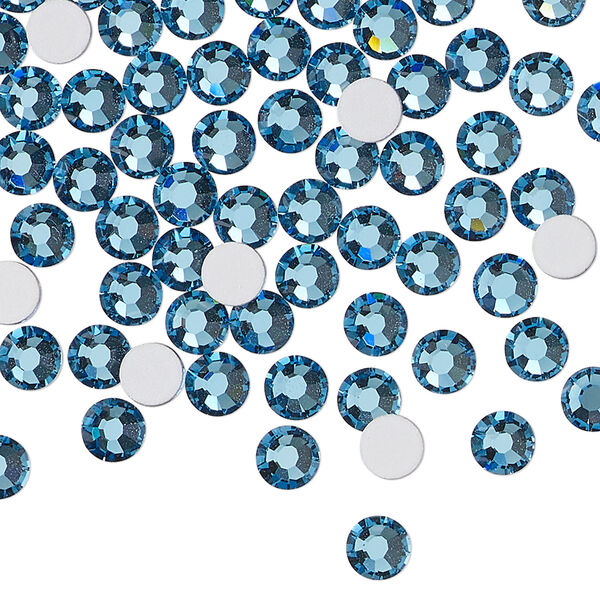 Flat back 1pkg1440 Malibu blue foil back, Preciosa MAXIMA Czech crystal rhinestone, 4.6-4.8mm chaton rose round SS20 image number 0