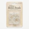 Beading hoop mix, silver-finished "pewter" (zinc-based alloy), 20-32mm round. Sold per pkg of 60. image number 0