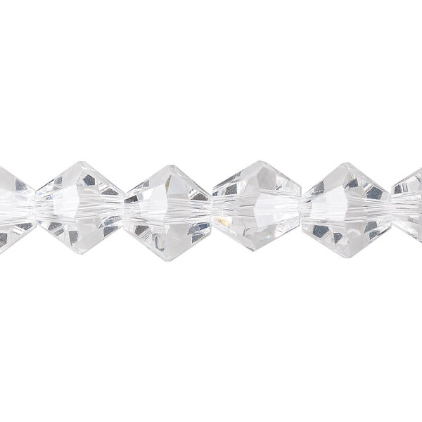 Bead 1pk transparent clear, Celestial Crystal® 10mm bicone 8 inch image number 0