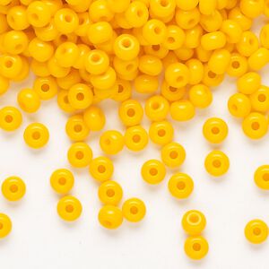 Seed bead, Preciosa Ornela Czech glass, pkg/500g, #6 rocaille, opaque orange, (93110).