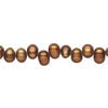 Freshwater pearl 1pkg1, top-drilled rice, 14 inch dark copper 5x5mm-7x5mm cultured image number 0