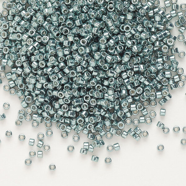 Seed bead, Delica®, glass, pkg/250g, #11 round, opaque galvanized peacock (DB-0432). image number 0