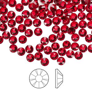 Flat back 144pk light Siam foil back, Preciosa MAXIMA Czech crystal rhinestone 3.8-4mm chaton rose round SS16