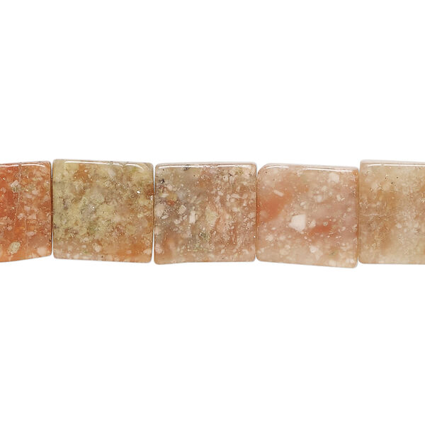 Autumn jasper 1pkg1, flat square bead natural, 15 inch 9-11mm image number 0