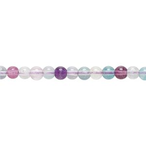 Rainbow fluorite 1pkg1, round bead natural 15.5-16 inch 4mm