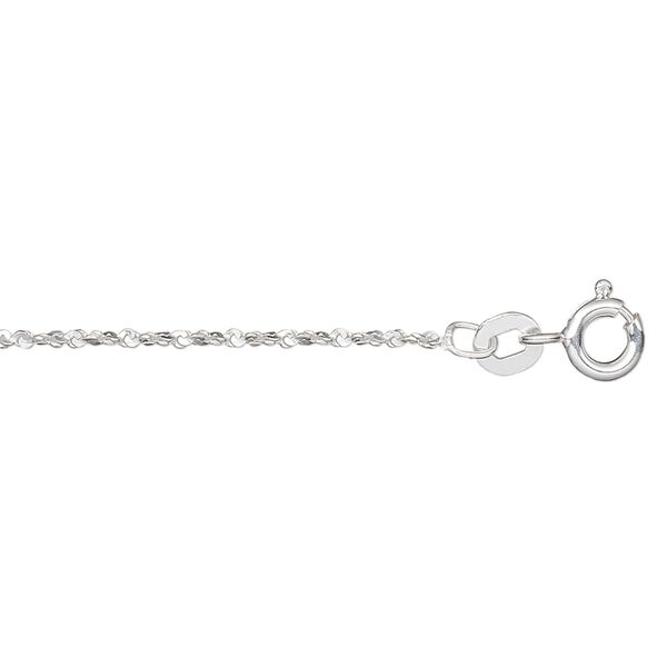 Chain, Gossamer™, sterling silver, 1mm twisted serpentine, 20 inches. Sold individually. image number 0