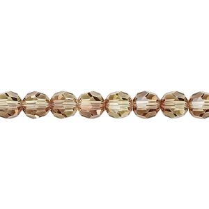 Bead 12pk jonquil antique pink, Crystal Passions® 6mm round 5000
