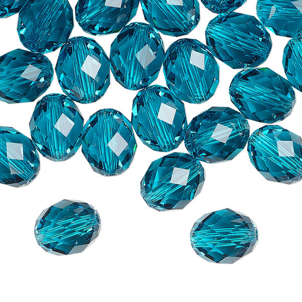 Bead 72pk blue zircon, Swarovski® 9.5x8mm olive briolette 5044 image number 0