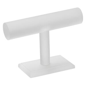 Display, bracelet, acrylic, frosted white, 4-1/2 x 6-1/2 x 2-1/2 inches. Sold individually.