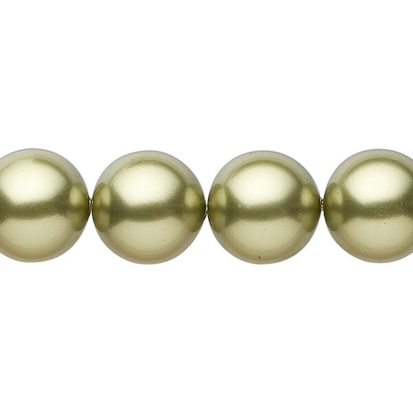 Pearl 10pk light green, Crystal Passions® 12mm round 5810 image number 0