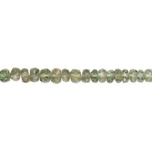 Green apatite 1pkg1, hand-cut faceted rondelle bead natural 13 inch 3x2mm-5x3mm